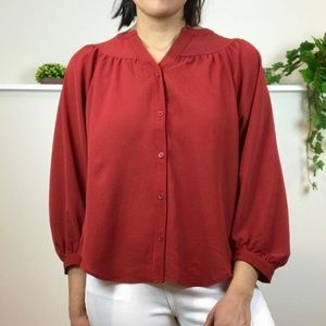 NWT Rust button down blouse